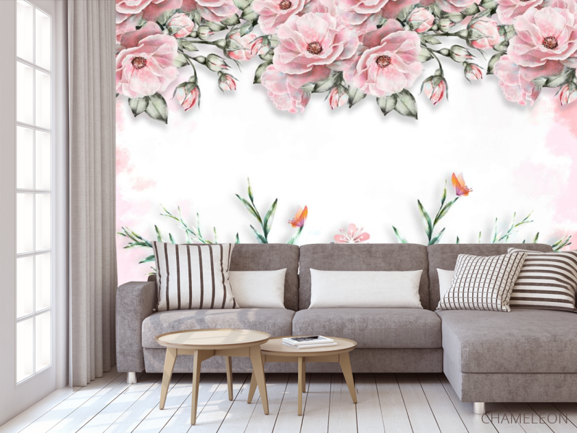 Фотообои Акварельные цветы - 3