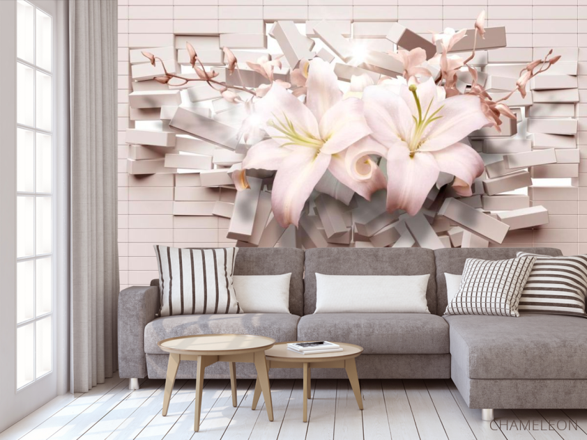 Фотообои 3d лилии - 3