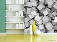 Фотообои серые кубы - 3