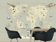 Шпалери в дитячу Карта - 1