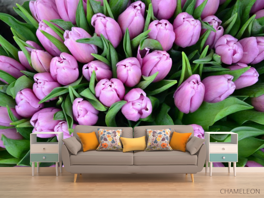 Фотообои Букет фиолетовых тюльпанов - 1