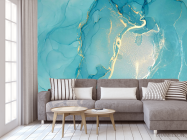 Фотообои Голубой Fluid art - 3