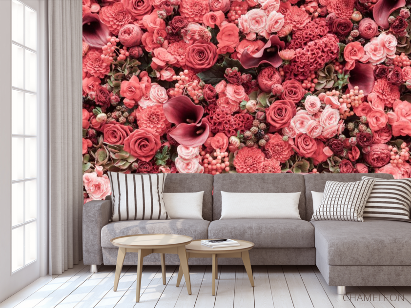 Фотообои Цветочная стена - 3