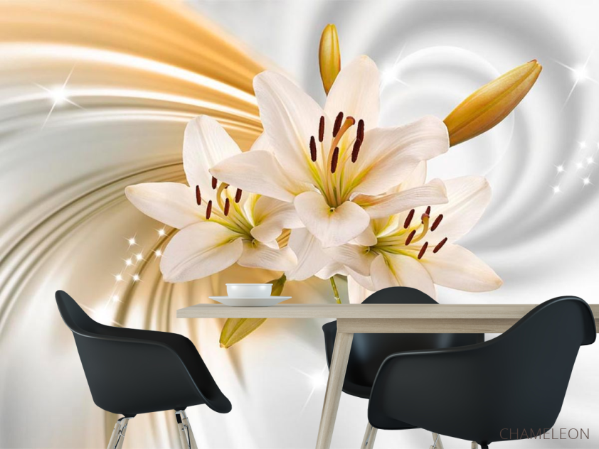 Фотошпалери 3d лілії - 1