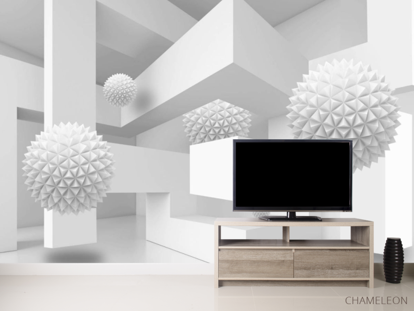 Фотообои Серые сферы 3д - 2