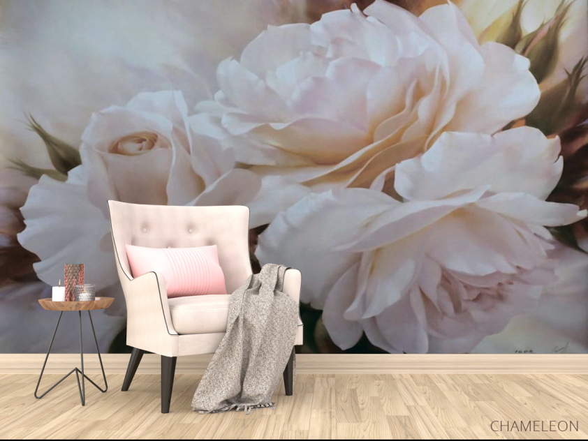 Фотообои Белая роза - 4