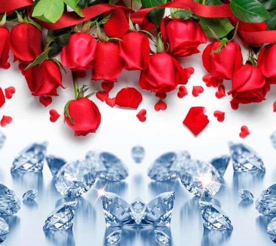 Фотообои Роза с алмазом Фотообои Роза с алмазом 19763