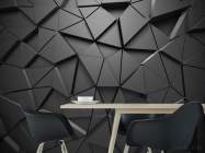 Фотообои Черная 3д стена - 1