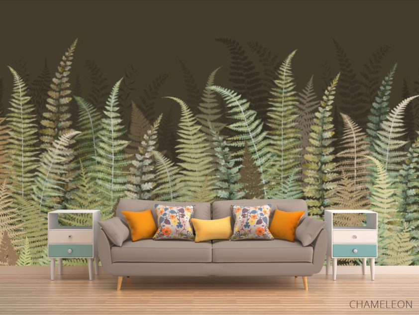 Фотообои Листья папоротника зеленые - 1