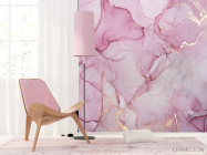 Фотошпалери рожевий флюїд арт - 4