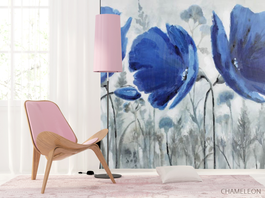 Фотошпалери сині маки - 4