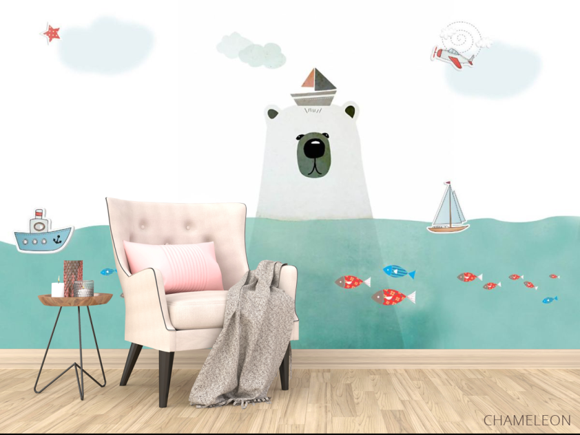 Фотообои Медведь в воде - 4