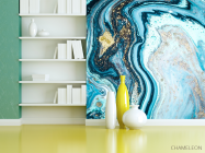 Фотошпалери Fluid Art блакитний - 3