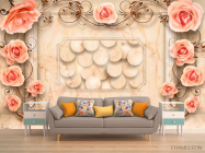 Фотообои 3D цветы - 1