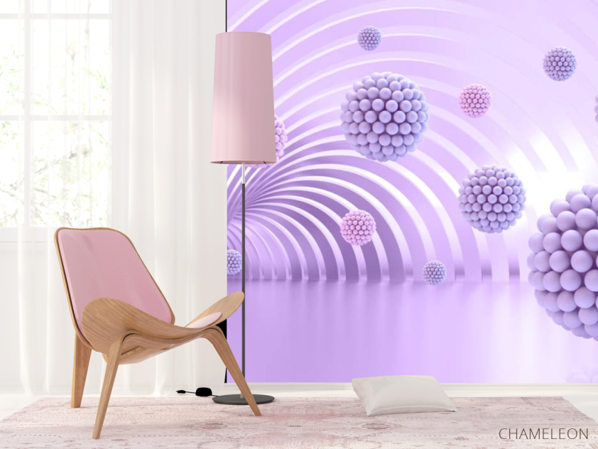 Фотошпалери фіолетові кулі - 4