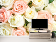 Фотообои Белые и кремовые розы - 2