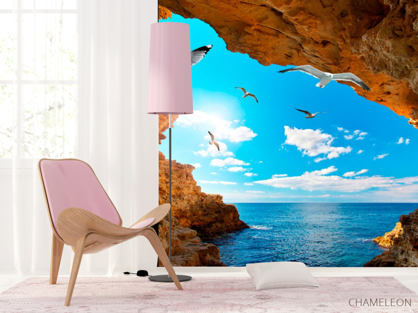 Фотошпалери Ущелину з птахами - 4