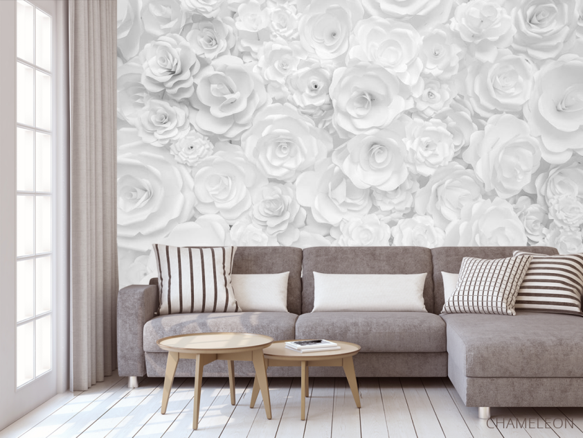 Фотообои цветы из бумаги - 3