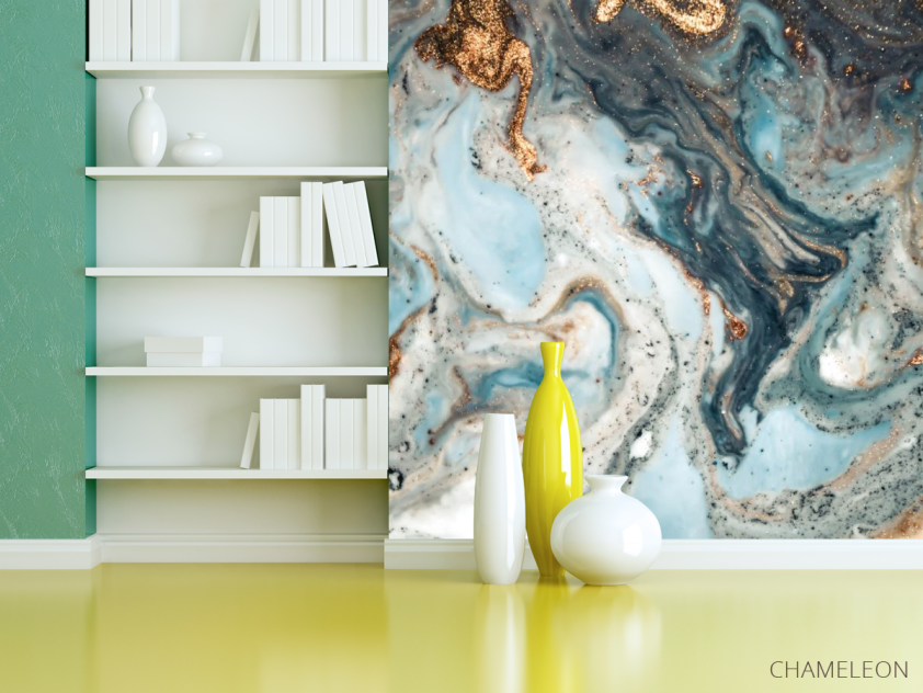 Фотошпалери Fluid art з золотом - 3