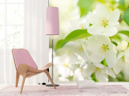 Фотошпалери білі квіточки на деревах - 4