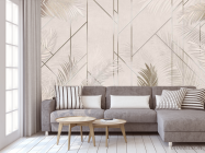 Фотообои Геометрия и пальмовые ветки - 3