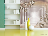 Фотошпалери 3Д тунель з камінням - 3