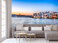 Фотообои пароход на берегу вечернего моря - 3