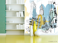 Фотошпалери Місто в стилі ілюстрацій - 3