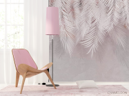 Фотошпалери рожеві листя пальми - 4