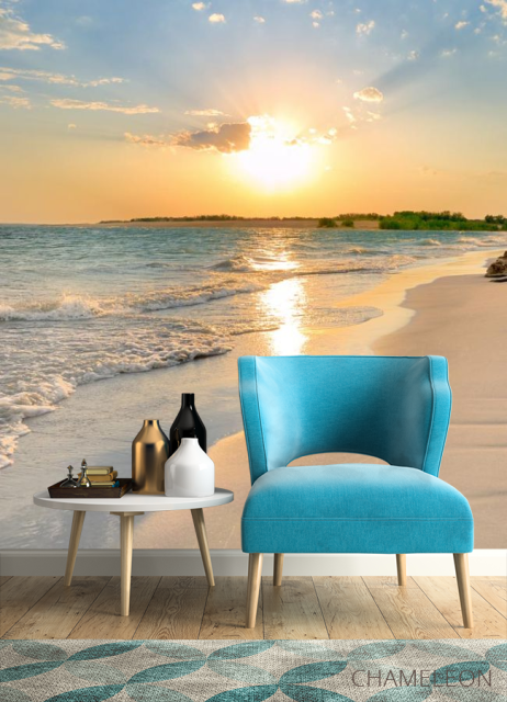 Фотообои солнце над морем - 4