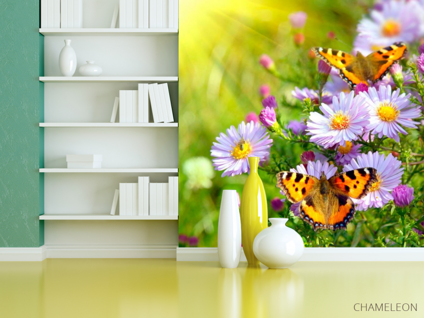 Фотообои Бабочки в цветах - 3