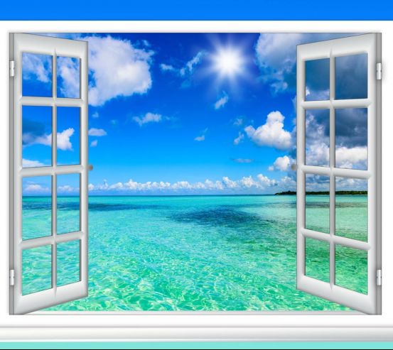 Фотошпалери Вид на море з вікна 21170