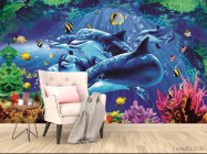 Фотообои 3д дельфины - 4