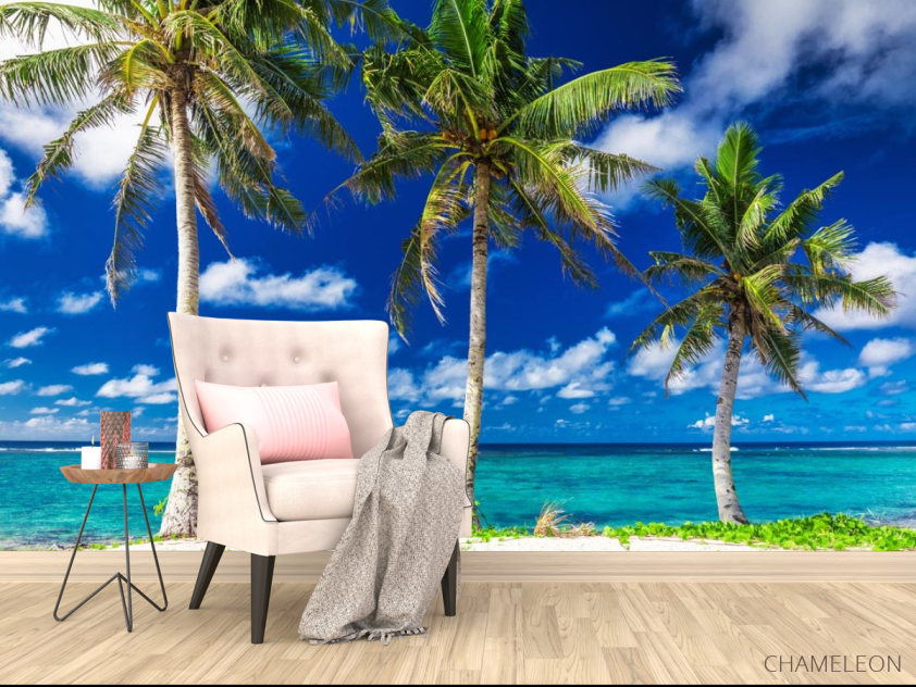Фотообои Три пальмы у моря - 4