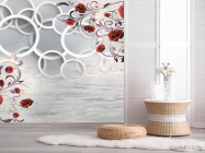 Фотошпалери Троянди і кола 3d - 2