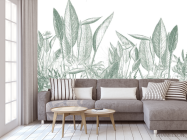 Фотообои Тропические листья зеленые - 3