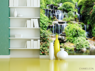 Фотошпалери водоспад серед зелені - 3