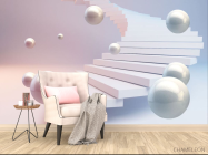 Фотообои 3д пули и розовое небо - 4