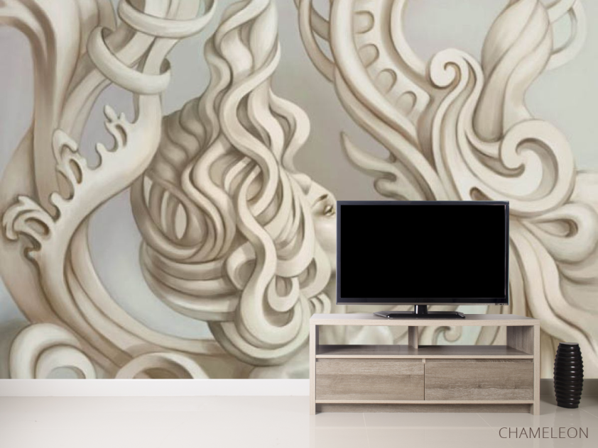 Фотообои Девушка барельеф - 2