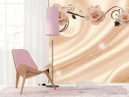 Фотошпалери Троянди на атласі 3d - 4