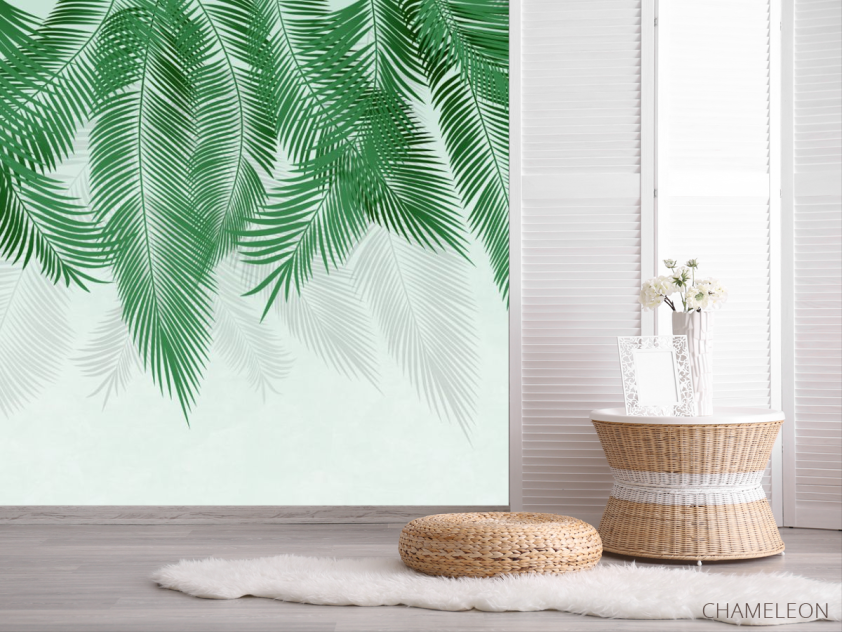 Фотошпалери пухнасті пальмове листя на стіну - 2