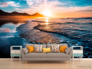 Фотообои Горы и солнце над морем - 1
