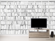 Фотообои белый книжный шкаф - 2