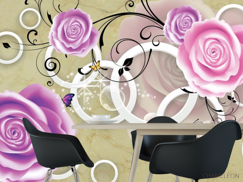 Фотошпалери 3д троянди - 1