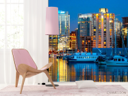 Фотошпалери Яхты, ночь, дома New York - 4