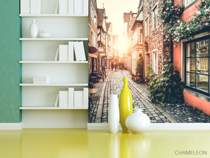 Фотошпалери Кафе на затишній вуличці - 3