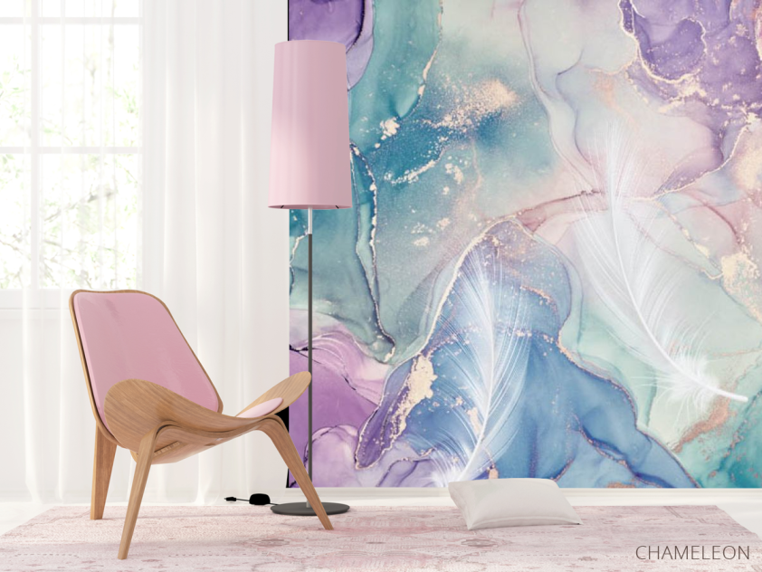 Фотошпалери флюїд з пір'я - 4