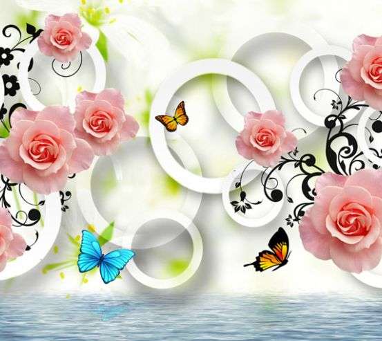 Фотообои 3д розы 22585