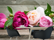 Фотошпалери рожеві півонії - 1