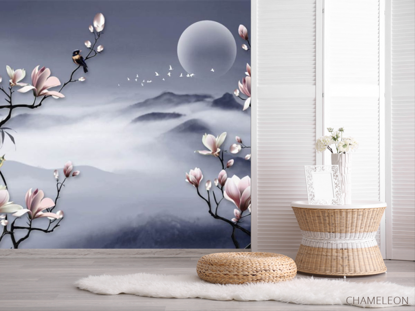 Фотошпалери магнолії в східному стилі - 2